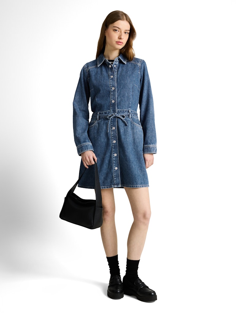 Šaty dámske+opasok - Tom Tailor Denim – Obrázok 4